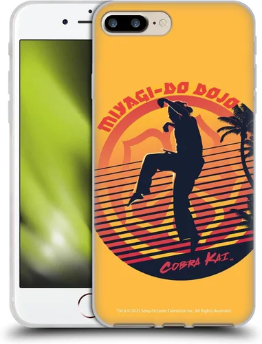 Vista 151 de Head Case Designs Funda de gel suave con licencia oficial de Cobra Kai Eagle Fang Logo Key Art compatible con Apple iPhone 7 Plus/iPhone 8 Plus