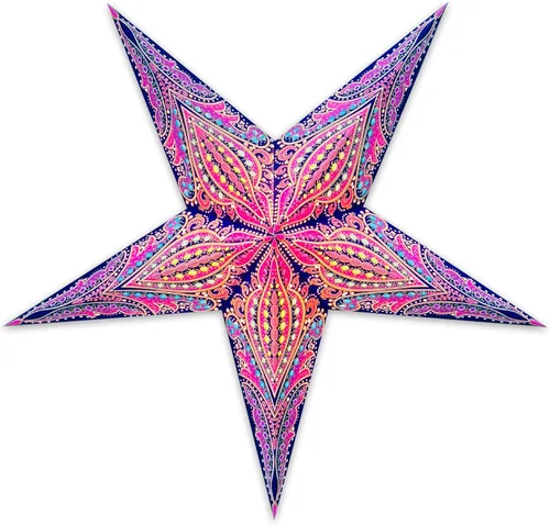 Vista 10 de GalaxyArts - Naxatra (blanco mediano 7 puntas) - Linterna de estrella de papel