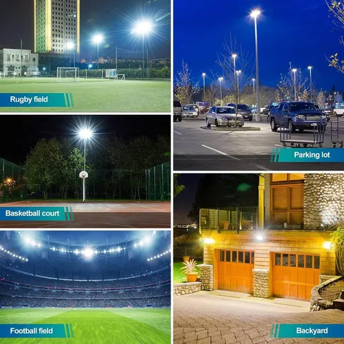 Vista 6 de 60W llevó la luz de inundación al aire libre, luces de inundación exteriores, luz de inundación enchufable, para patio, patio de recreo, estadio