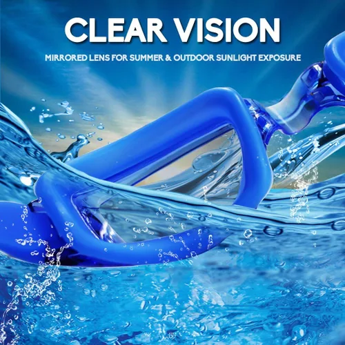 Vista 4 de EverSport Paquete de 2 gafas de natación antivaho para adultos, hombres, mujeres, jóvenes y niños