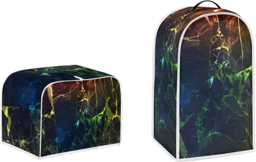 Vista 29 de doginthehole Funda para licuadora y tostadora, 2 rebanadas estéticas de estrellas de mar con estampado de conchas marinas para batidora o cafetera