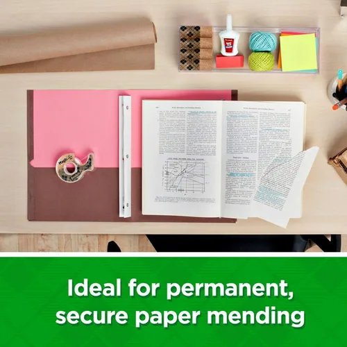Vista 8 de Scotch Cinta Mágica Ecológica, Cinta Invisible para Fijar Papel, Suministros de Oficina y Suministros de Regreso a la Escuela, 0.75 pulg. .x 900