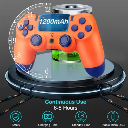 Vista 3 de Wiv77 Controlador inalámbrico compatible con el controlador PS4 el controlador pa4 funciona con el controlador Playstation 4 control remotomandomate