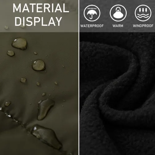 Vista 5 de Msmsse Chalecos de invierno para hombre, con forro polar, acolchado, casual, sin mangas