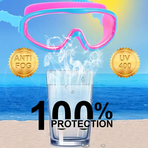Vista 5 de 2 Pack Kids Swim Goggles, Swimming Glasses for Children from 3 to 15 Years Old
