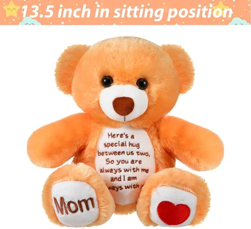 Vista 4 de Liliful Osos de condolencia para niños y niñas, pérdida de mamá, animal de peluche conmemorativo por la pérdida de mamá, niños y niñas, regalo