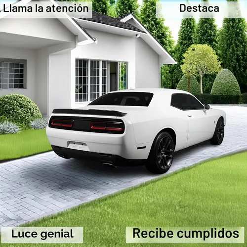 Vista 2 de BOGAR TECH DESIGNS Kit de tinte de reflectores traseros compatible con Dodge Challenger 2015-2024, humo oscuro