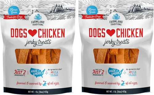 Vista 20 de Dulces de carne seca de res que a los perros de Farmland Traditions les encantan con solo 3 ingredientes y sin rellenos, bolsa de 5 onzas Made in