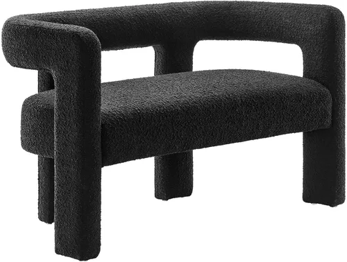 Vista 3 de Modway EEI-6477-BLK Kayla Boucle - Sofá biplaza tapizado, color negro