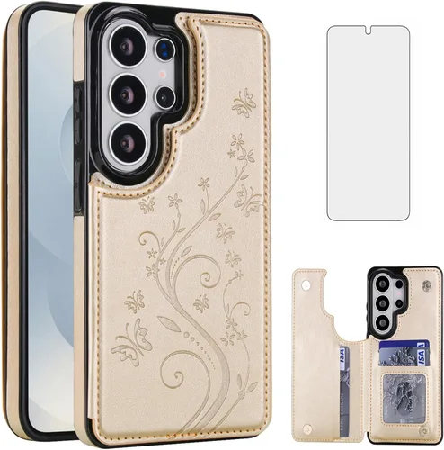 Vista 13 de Asuwish Funda de teléfono para Samsung Galaxy S26 5G con protector de pantalla de vidrio templado y tarjetero con soporte para tarjetero, soporte