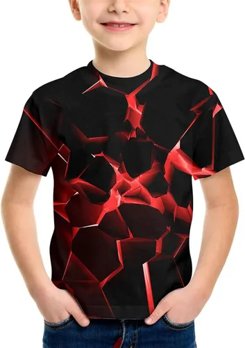Vista 3 de Neemanndy Camisetas de manga corta con estampado 3D para adolescentes y niñas de 6 a 16 años