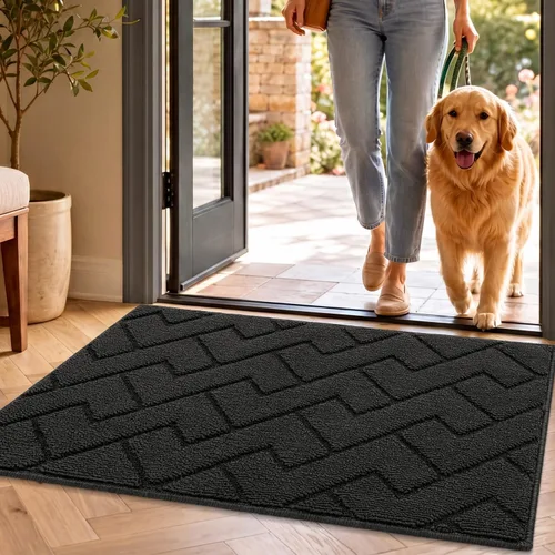 Vista 57 de hicorfe Tapete para puerta delantera para entrada exterior, 20 x 31.5 pulgadas, absorbente, resistente a la suciedad, tapetes de bienvenida