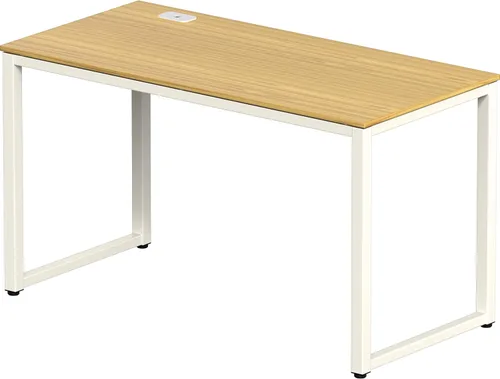 Vista 4 de SHW Escritorio para computadora de oficina de grado comercial de 48 pulgadas, roble Negro