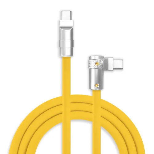 Vista 24 de chubbycable FlexElbow - Cable de carga rápida de 90 grados y 240 W, cable USB C en ángulo recto, cable de carga de silicona compatible con iPhone