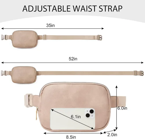 Vista 3 de CLUCI Bolso cruzado para mujer, a la moda, multiposición, para mujer, con cuerpo cruzado, de piel sintética, bolso pequeño con cinturón cruzado