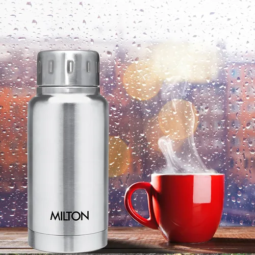 Vista 8 de Milton Botella de agua aislada de 5.4 oz (5.4 fl oz) de acero inoxidable de doble pared para bebidas calientes y frías, tapa de rosca simple a