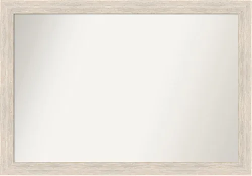 Vista 416 de Amanti Art Espejo personalizado, espejo de baño estrecho Alexandria White Wash, espejo de pared o espejo de tocador de baño sobre el fregadero