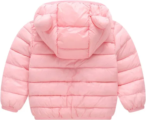 Vista 2 de Ropa unisex para niños y niñas, chaqueta con capucha, abrigo cálido para invierno
