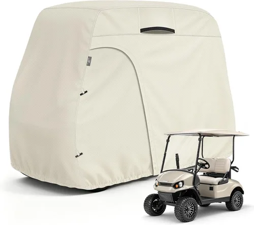 Vista 11 de Explore Land Funda impermeable para carrito de golf universal, compatible con la mayoría de marcas, para 2/4/6 pasajeros Fits for EZGO/Club