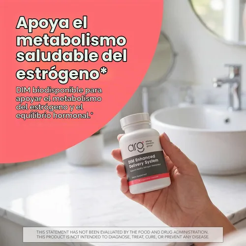 Vista 2 de Allergy Research Group - DIM Enhanced Delivery System - Equilibrio Hormonal, Hombres, Mujeres - 120 Cápsulas Vegetarianas