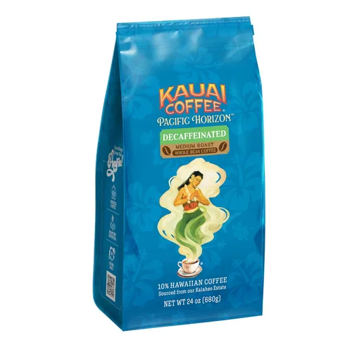 Vista 2 de Kauai Coffee Café de grano entero, suave, no amargo, arábica puro de tostado medio, notas florales y aroma brillante, cultivado en la granja de café