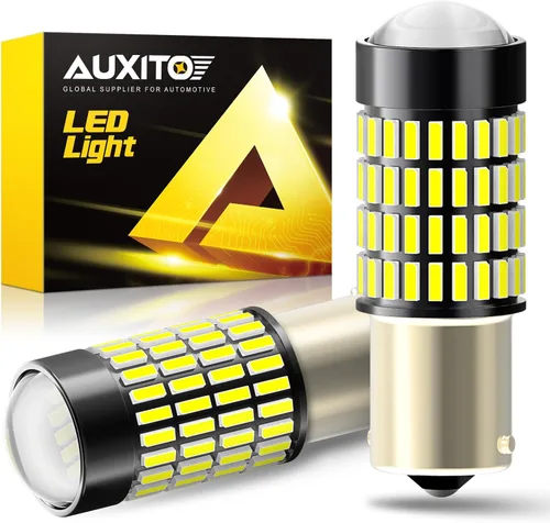 Vista 19 de AUXITO 194 Bombilla LED Ámbar Amarillo 168 2825 W5W T10 Cuña 24-SMD 3014 Chipsets Bombillas de Repuesto para Luces de Cúpula, Mapa, Placa