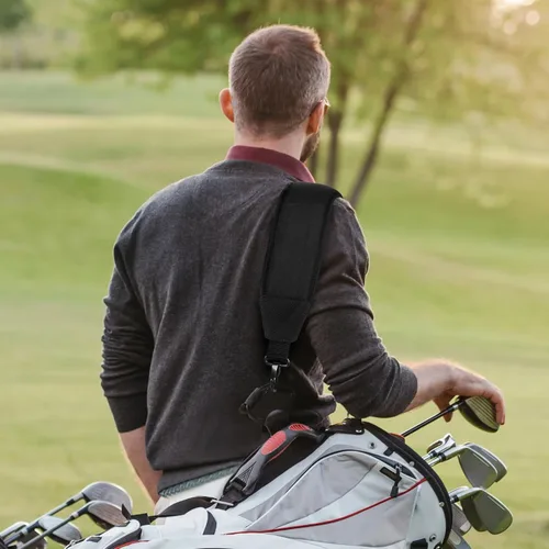 Vista 8 de Correa de hombro para bolsa de golf, correas ajustables acolchadas individuales, reemplazo universal