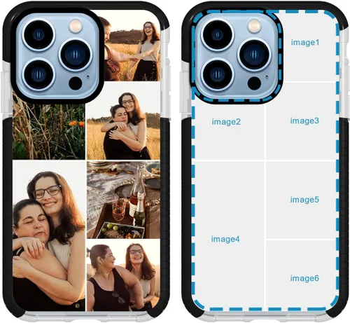 Vista 8 de Funda de teléfono personalizada para iPhone 16, 15, 14, 13, 12, 11 Pro Max Plus, collage de fotos personalizadas con múltiples imágenes, resistente