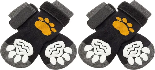 Vista 25 de PUPTECK Calcetines antideslizantes para perros con agarres de doble cara para perros pequeños, medianos y grandes, suelos de madera dura que evitan