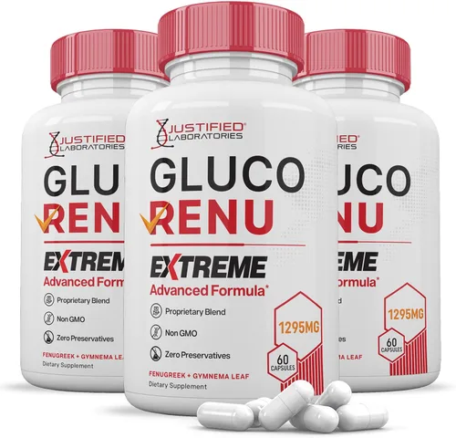 Vista 8 de Gluco Renu Extreme 1295MG Glyco Support Píldoras Fórmula Advacned Gluo Renew Soporte de glucógeno formulado con cúrcuma berberina resveratrol ajo