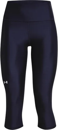 Vista 12 de Under Armour Pantalones capri HeatGear de cintura alta con bolsillos para mujer (020) Carbón jaspeado claro/ Negro
