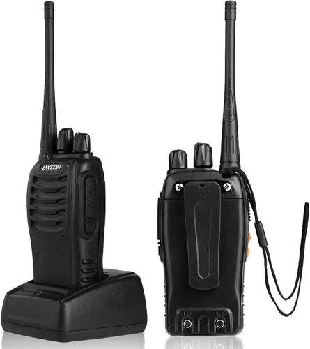 Vista 4 de pxton Walkie Talkies para adultos, radios bidireccionales de largo alcance con auriculares, radio de mano de 16 canales de 2 vías recargable