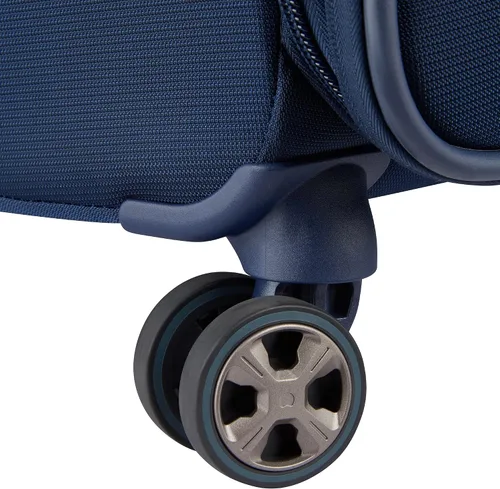 Vista 7 de DELSEY PARIS Helium DLX Softside - Maleta expandible con ruedas giratorias, azul marino, a cuadros, mediano de 25 pulgadas