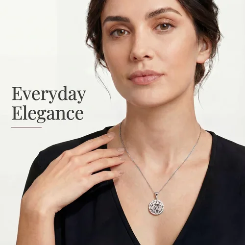 Vista 3 de Collar Shema Israel en plata de ley 925 para mujeres y niñas Plateado