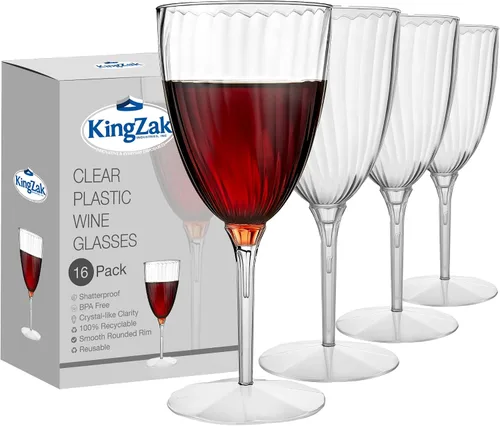 Vista 7 de Lillian Tablesettings Copas de champán prémium de 6 onzas, vasos desechables de plástico duro transparente, 1 pieza, 16