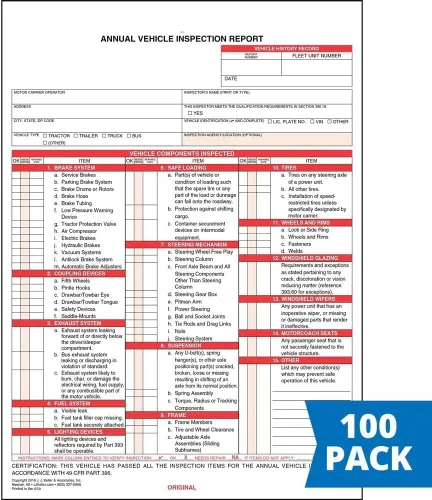 Vista 2 de Formularios de informe anual de inspección de vehículos de J. J. J. Keller