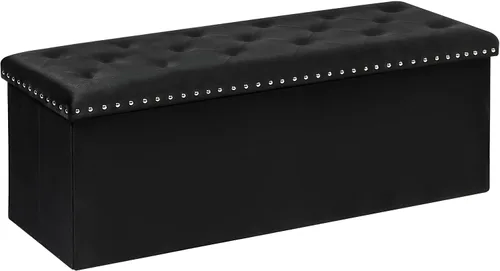 Vista 16 de B FSOBEIIALEO - Otomana de almacenamiento con forma de cubo plegable con capuchón - Otomanas con almacenamiento, cubierta de mesa de café, taburete