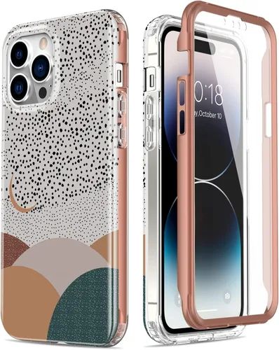 Vista 29 de Esdot Funda para iPhone 14 con Protector de Pantalla Integrado, Funda Resistente de Grado Militar con Diseños de Moda para Mujeres y Niñas, Funda