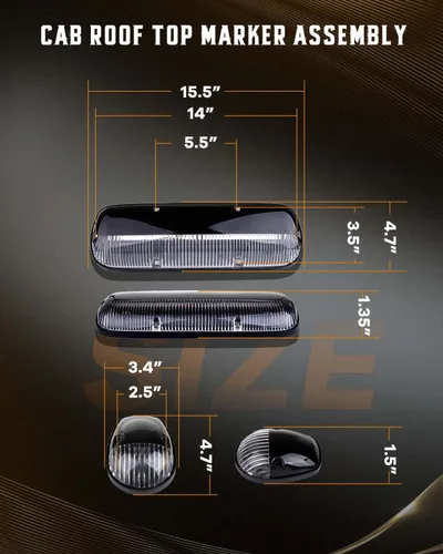 Vista 6 de cciyu Marcador de cubierta transparente para techo de cabina + cable T10-5-5050-SMD verde para Chevy Silverado 1500 2002 2004-2005 para Chevy