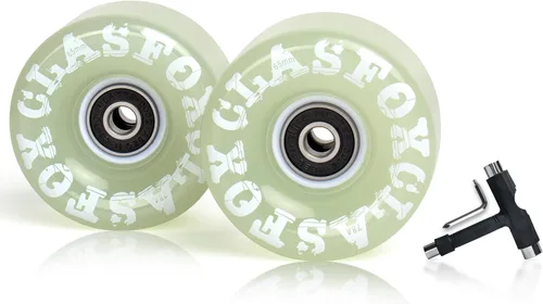 Vista 14 de 78A interior o al aire libre 2.559x1.378 in Quad ruedas de patines con rodamientos ABEC-9 8 PC