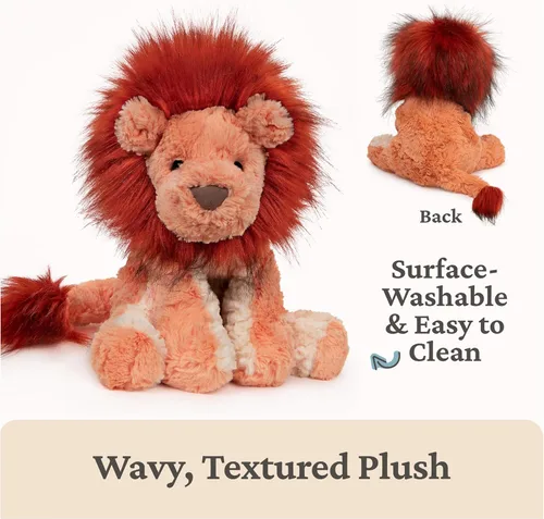 Vista 6 de GUND Cozys Collection - Animal de peluche de león para edades de 1 año en adelante, naranja/rojo, 10 pulgadas