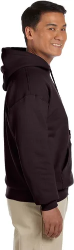 Vista 4 de Gildan Sudadera con capucha de forro polar para hombre, estilo G18500 L DARK CHOCOLATE