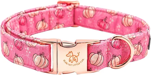 Vista 20 de Elegant little tail Collar para perro de Pascua, collar de perro con estampado de huevos de conejo, collar para mascotas, collar rosa para perros