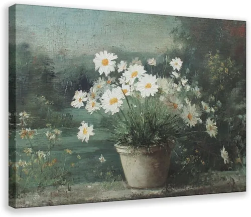 Vista 21 de JDBeehpy 1pcs Frame Flower Bicycle Oil Painting Creative Wall Art American Creative Modern Poster Bathroom Gallery Apartment Home Decoration