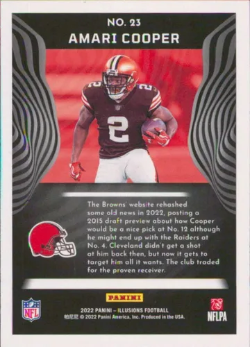 Vista 2 de 2022 Panini Illusions #23 Amari Cooper Cleveland Browns NFL Football Trading Card
