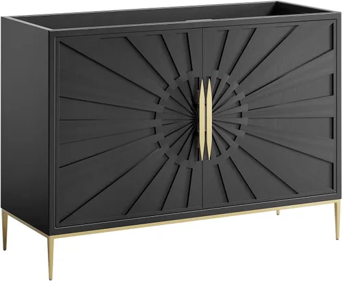 Vista 12 de Modway Awaken Mueble de tocador de baño, 18 pulgadas, color negro