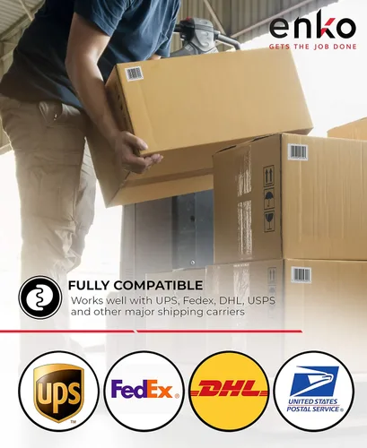 Vista 5 de enKo [3 rollos, 2100 etiquetas] - Etiquetas térmicas directas de 2-1/4 x 2 pulgadas, calcomanías de Logística de Amazon, etiquetas FN