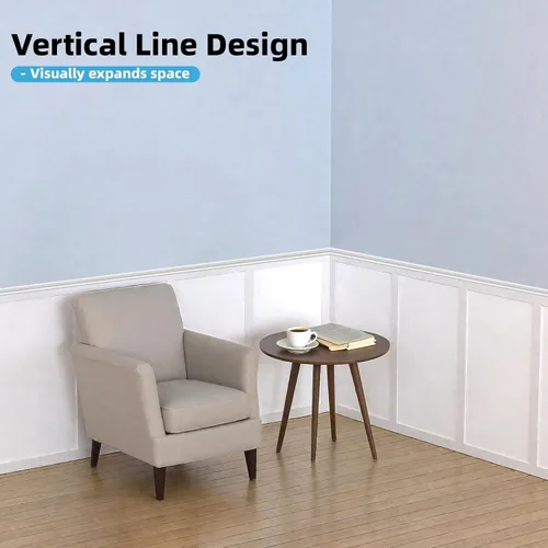 Vista 3 de Art3d Kit de Revestimiento de Tablero y Listón Prefabricado Pintable, Panel de Pared de Acento de MDF para Cocina Dormitorio Sala de Estar