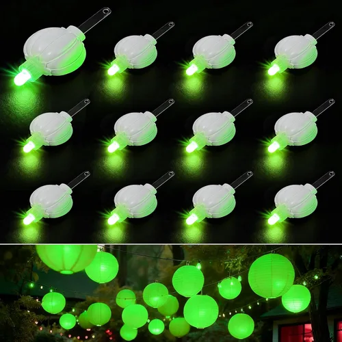 Vista 9 de Aogist - Paquete de 24 luces LED pequeñas, alimentadas por batería, impermeables, luz colgante que dura 48 horas para linternas de papel, globos