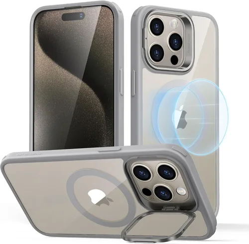 Vista 64 de ESR Funda para iPhone Air con soporte de almacenamiento, compatible con MagSafe, protección contra caídas de grado militar, funda magnética